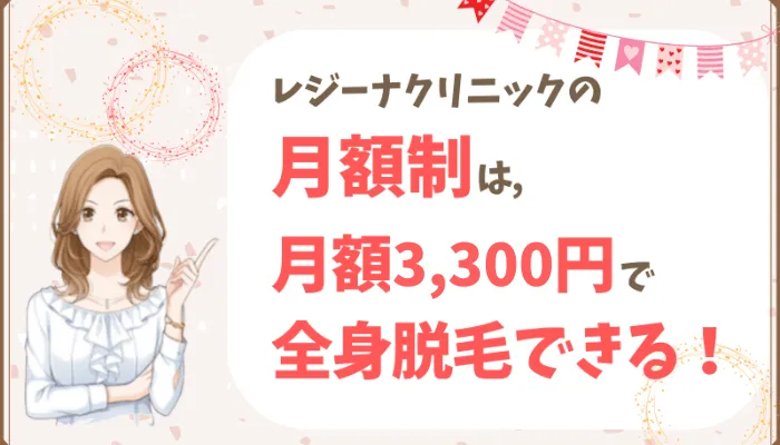 レジーナクリニック月額料金
