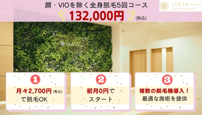 ルシアクリニック全身比較