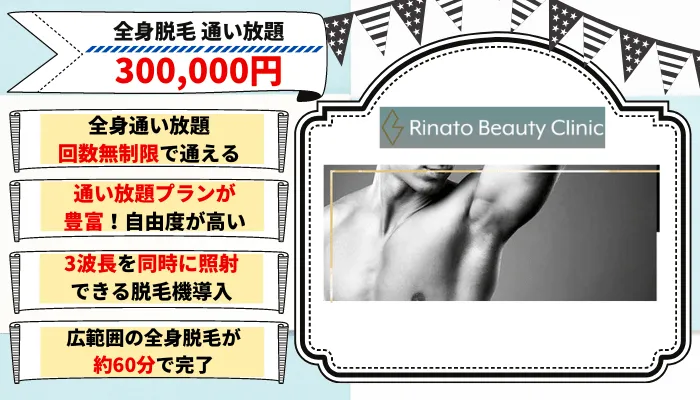 リナートビューティーメンズ全身脱毛