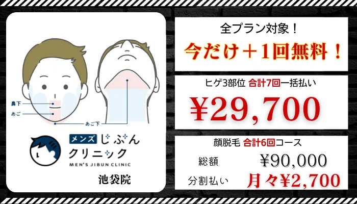 メンズじぶんクリニック池袋比較料金