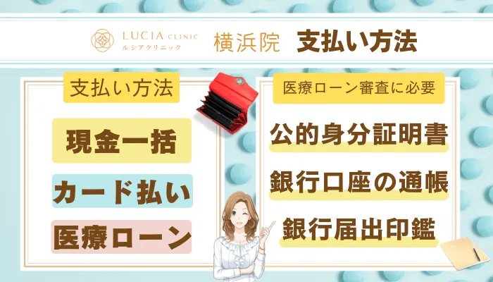 ルシアクリニック横浜支払い方法