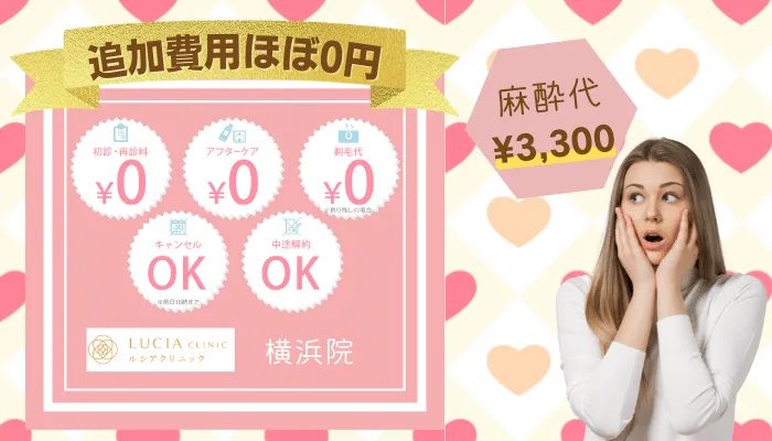 ルシアクリニック横浜追加費用