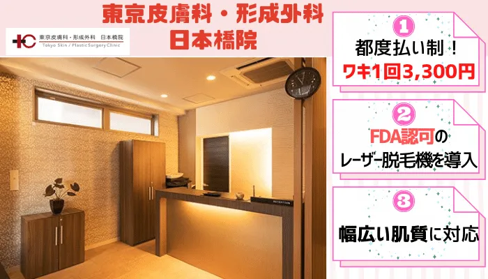 医療脱毛日本橋東京皮膚科・形成外科日本橋院
