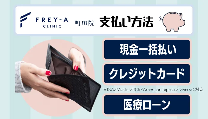 フレイアクリニック町田支払い方法