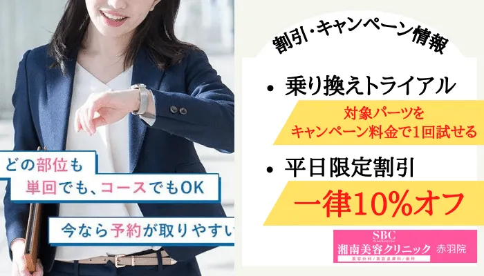 医療脱毛 赤羽湘南美容クリニック赤羽院割引