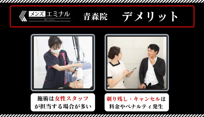 メンズエミナル青森デメリット