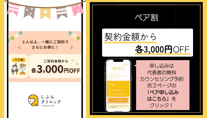 じぶんクリニックペア割