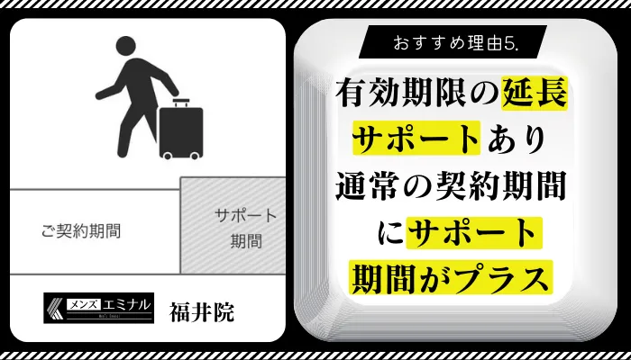 メンズエミナル福井院おすすめ理由5
