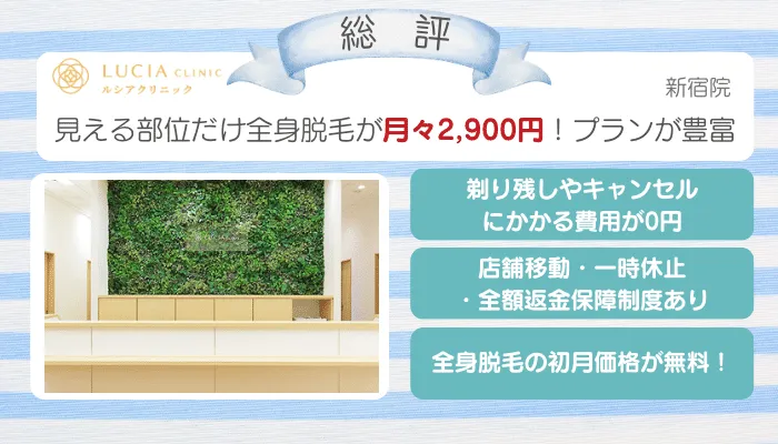 ルシアクリニック新宿総評