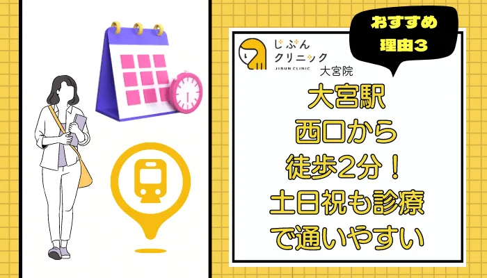 じぶんクリニック大宮おすすめ理由3