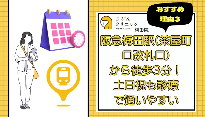 じぶんクリニック梅田おすすめ理由3