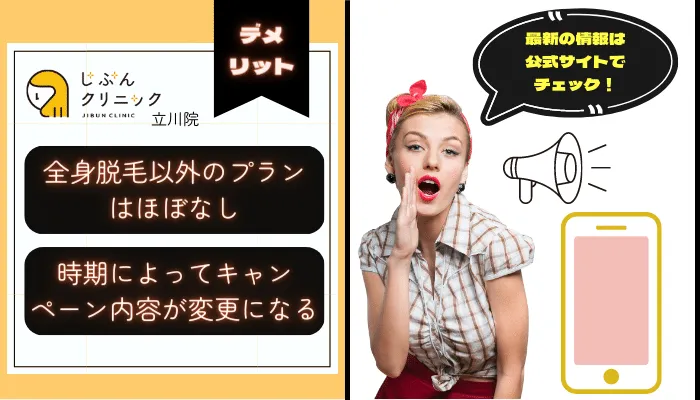 じぶんクリニック立川デメリット