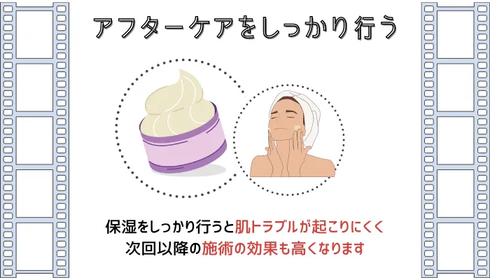 アフターケアをしっかり行う