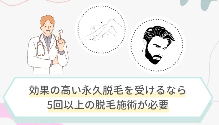 医療脱毛の効果や回数まとめ