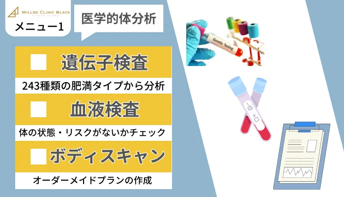 ウィルビークリニックブラック医療痩身メニュー1