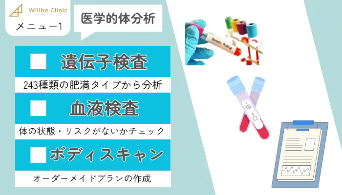 ウィルビークリニック医療ダイエットメニュー1