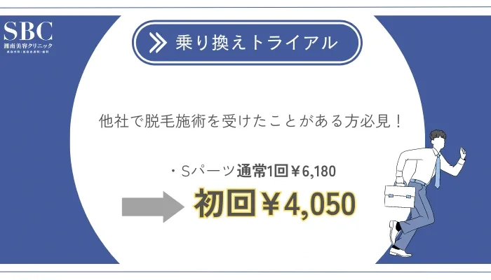 湘南美容クリニックメンズ乗り換えトライアル
