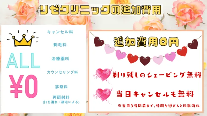 リゼクリニック追加費用