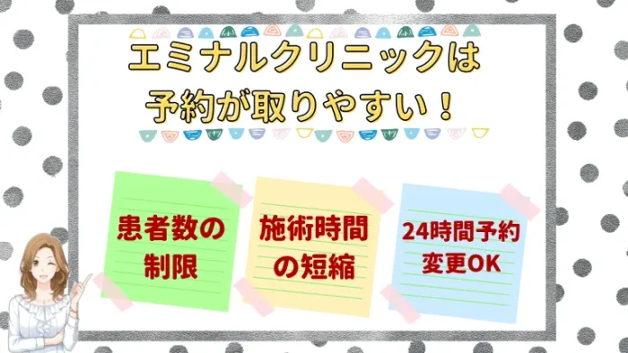 エミナルクリニック予約の取りやすさへの工夫