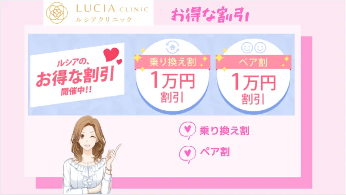 ルシアクリニック割引2/6