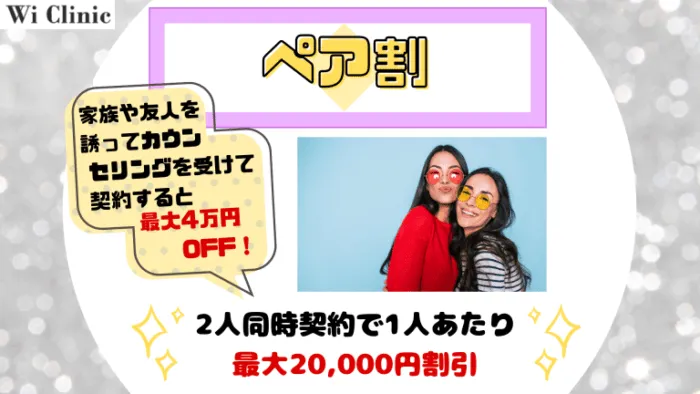 ウィクリニックペア割