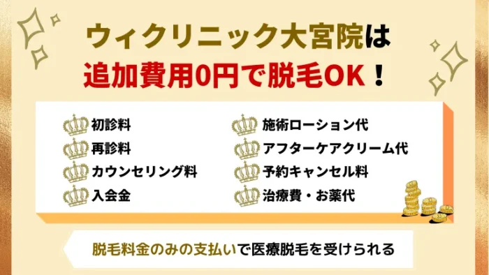 ウィクリニック大宮院の追加費用