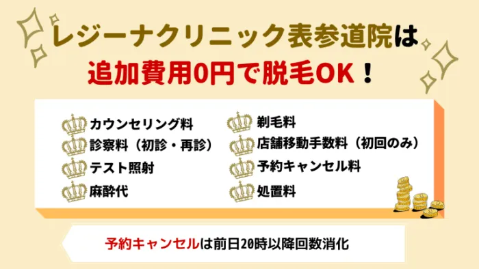 レジーナクリニック表参道院の追加費用