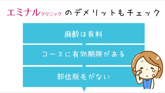 エミナルクリニックのデメリット2