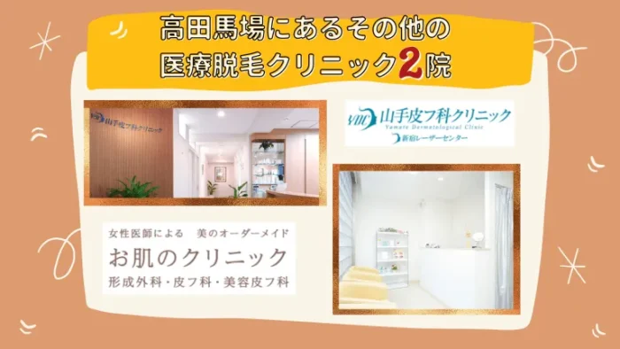 高田馬場にあるその他の医療脱毛クリニック