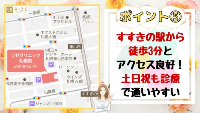 リゼクリニック札幌おすすめポイント5