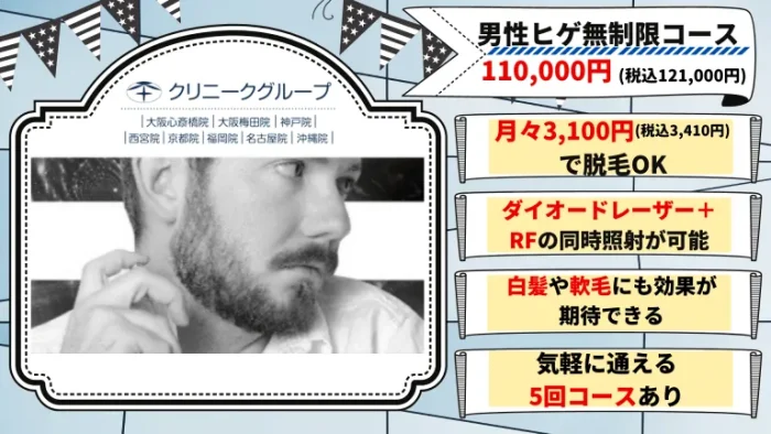 クリニーク髭紹介画像