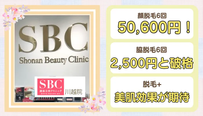 湘南美容クリニック川越比較顔・脇