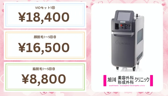 旭川美容外科形成外科クリニック比較おすすめプランVIO・顔・脇