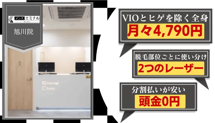 メンズエミナル旭川比較全身